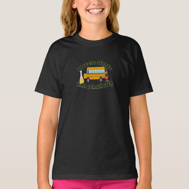 Camiseta Crianças Educativas Com Ícones Divertidos De Matem (Frente)