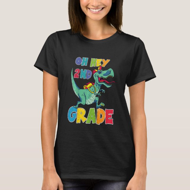 Camiseta Crianças, Ei, Segundo Ano De Volta À Escola Para E (Frente)