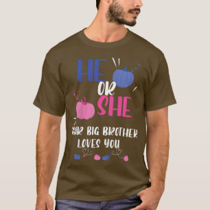 Camiseta Crianças Ele Ou Ela O Seu Irmão Amou-Te Sexo R
