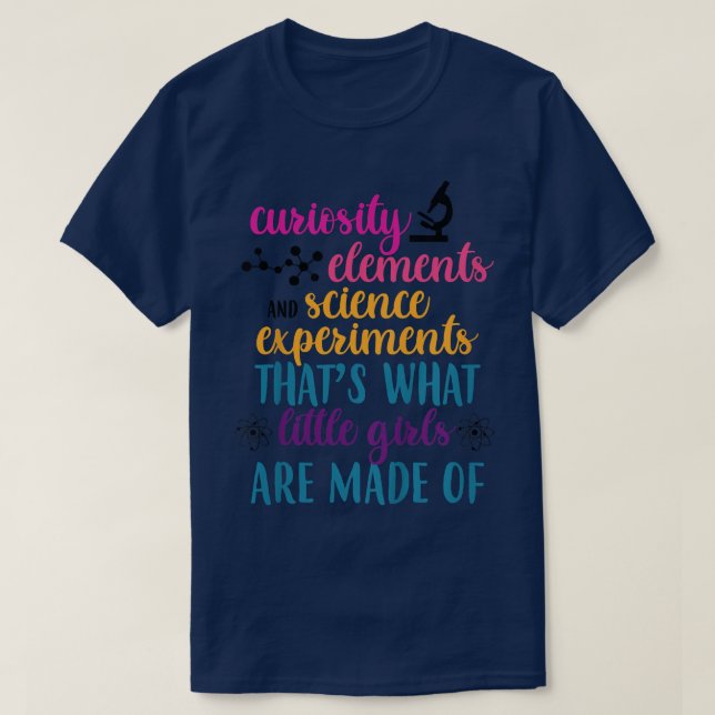 Camiseta Crianças: Elementos de curiosidade e experiências  (Frente do Design)