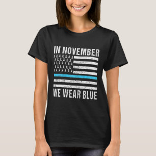 Camiseta Crianças Em Novembro Vestimos a consciência da dia