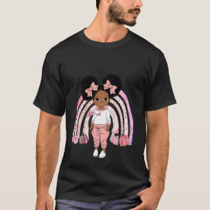 Camiseta Crianças Em Outubro Estávamos Meninas Negras Rosa