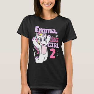 Camiseta Crianças Emma é aniversário para seu 2º aniversári