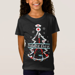 Camiseta Crianças Enfermeiras Natal Stethoscope Christm