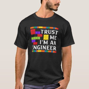 Camiseta Crianças engenheiros Brinquedos Grandes Blocos De