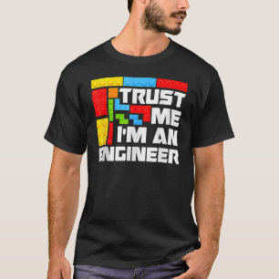 Camiseta Crianças engenheiros Brinquedos Grandes Blocos De
