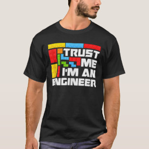 Camiseta Crianças engenheiros Brinquedos Grandes Blocos De