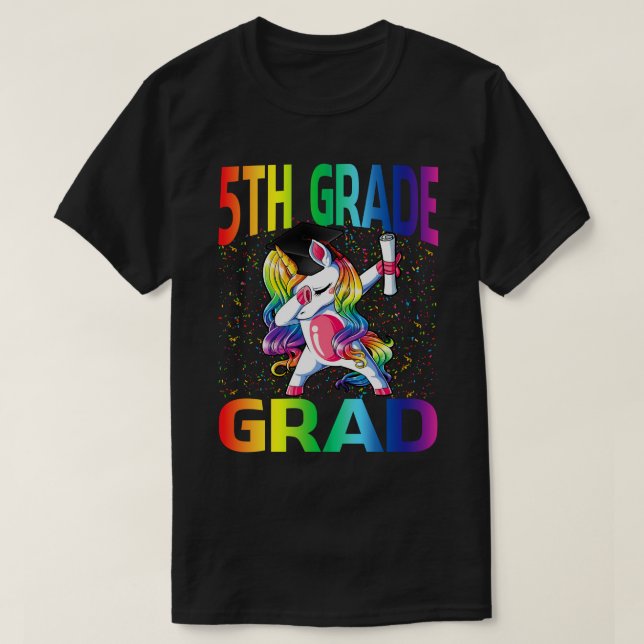 Camiseta Crianças Engraçadas 5 de Graduação Formando Grau U (Frente do Design)