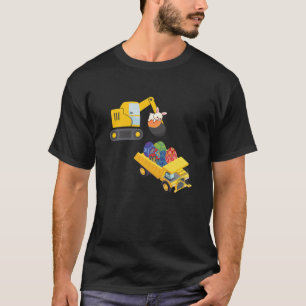 Camiseta Crianças Engraçadas Carregam Ovos De Escavador D