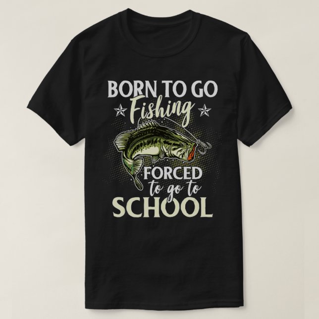 Camiseta Crianças Engraçadas Crianças Meninas Meninos Pesca (Frente do Design)