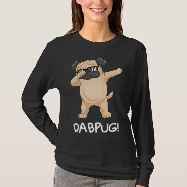 Camiseta Crianças Engraçadas Dabbing filhote Gift óculos de (Frente)