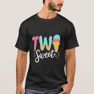 Camiseta Crianças Engraçadas Duas Meninas Sorvetes Doce seg