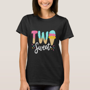 Camiseta Crianças Engraçadas Duas Meninas Sorvetes Doce seg