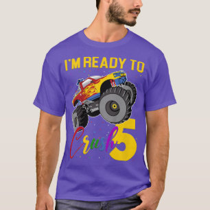 Camiseta Crianças Engraçadas Estou Pronto Para Esmagar Mons