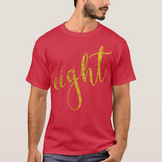 Camiseta Crianças Engraçadas Fofo Bons 8 Anos Feliz 8 Anos 