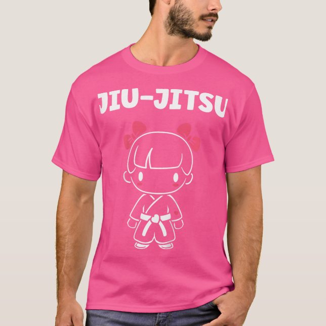 Camiseta Crianças Engraçadas Jiu Jitsu Esporte Simples (Frente)