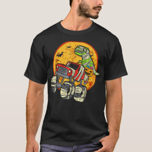 Camiseta Crianças Engraçadas Mummy Monster Truck Dino Toddl
