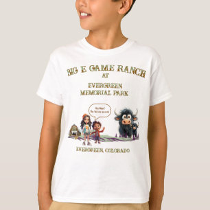 Camiseta Crianças engraçadas não acariciam iaque bovino fof