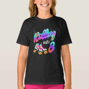 Camiseta Crianças Entrando Em Uma Garota De 8 Anos 8º Ani