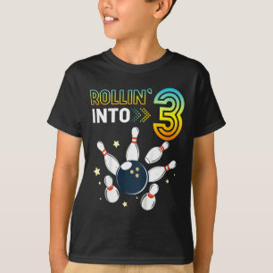 Camiseta Crianças Envolvendo Boliche De Aniversário Lov De