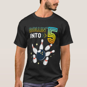 Camiseta Crianças Envolvendo Na Boliche B De Aniversário De