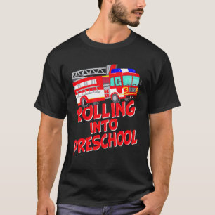 Camiseta Crianças Envolvendo no Preschool Fire Firema