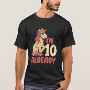 Camiseta Crianças Equestres Já tenho 10 Cavalos