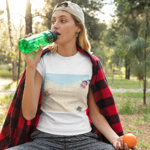 Camiseta Crianças Escrevendo Números Na Areia
