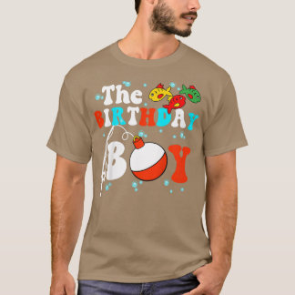 Camiseta Crianças: Esquadrão De Pesca Do Garoto De Aniversá