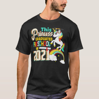Camiseta Crianças Esta Princesa Graduou-Se Na Pré-Escola Em