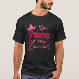 Camiseta Crianças Esta Princesa tem agora 2 anos de segundo