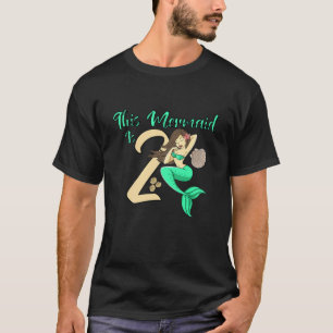 Camiseta Crianças Esta Sereia É 2 Festa De segundo aniversá
