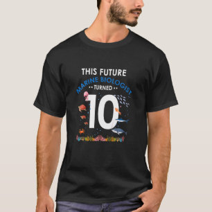 Camiseta Crianças Este Futuro Biólogo Marinho Tornou-se 10 