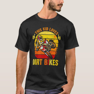 Camiseta Crianças Este Garoto Adora Sujeira Bikes Motocross