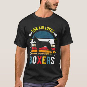Camiseta Crianças Este Miúdo Adora Boxer Dogs Boys E Girl