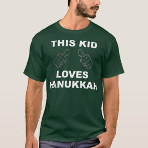 Camiseta Crianças Este Miúdo Adora Chil Judeu Hanukkah Chan