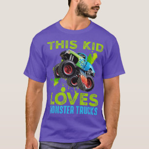 Camiseta Crianças Este Miúdo Adora Monster Trucks Toddler B