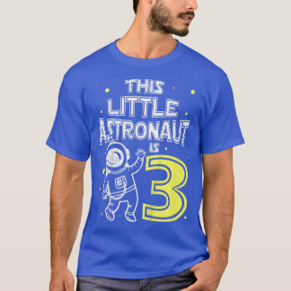 Camiseta Crianças Este pequeno astronauta é a 3ª Festa de a