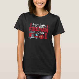 Camiseta Crianças Este Pequeno Bombeiro É Agora Um Caminhão