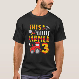 Camiseta Crianças Este Pequeno Fazendeiro É 3 Trator Agríco