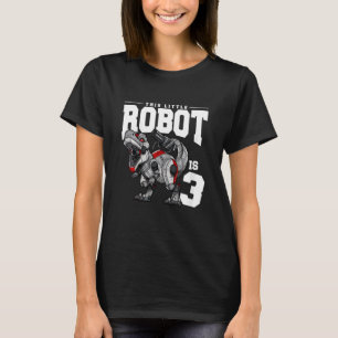 Camiseta Crianças Este pequeno robô é 3 anos de aniversário