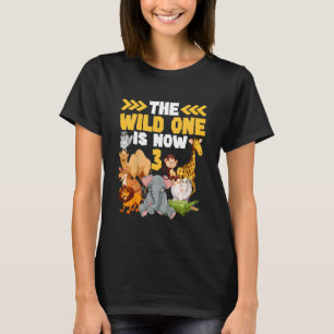 Camiseta Crianças, Este Selvagem É Agora 3 Zoo Safari 3º Na
