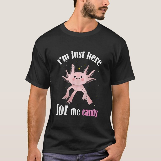 Camiseta Crianças, estou aqui para os Axolotls do Candy Cut (Frente)