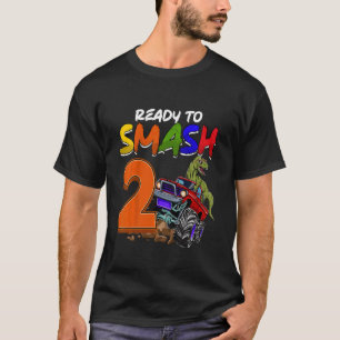 Camiseta Crianças, estou pronto para destruir 2 Monstros, R