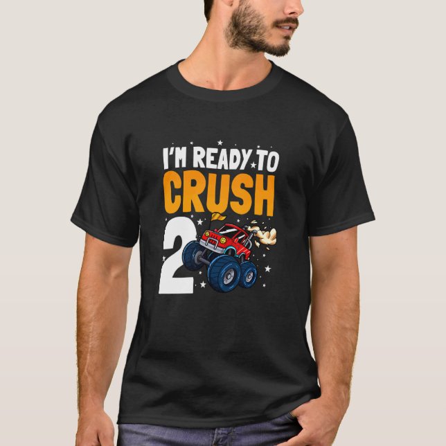 Camiseta Crianças, estou pronto para esmagar 2 meses, 2 ano (Frente)