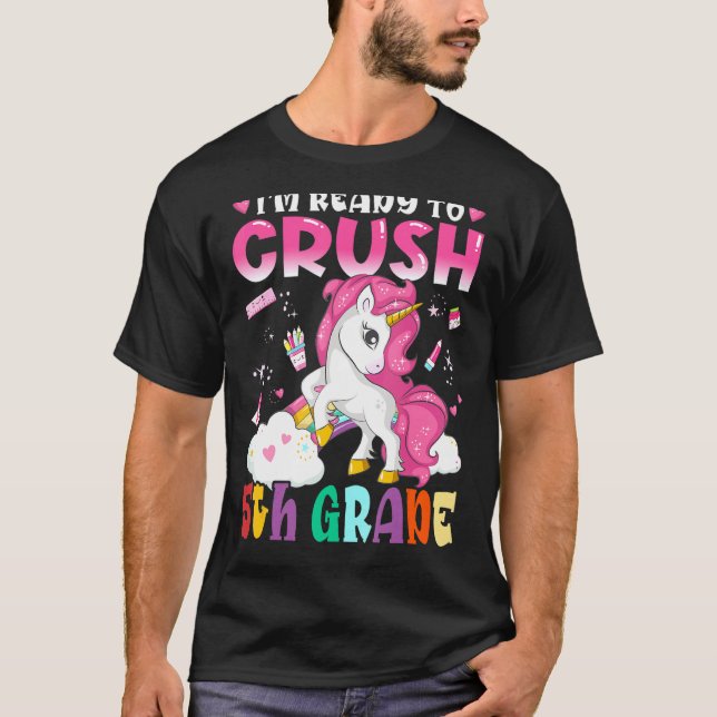 Camiseta Crianças, estou pronto para esmagar 5 Magical Unic (Frente)