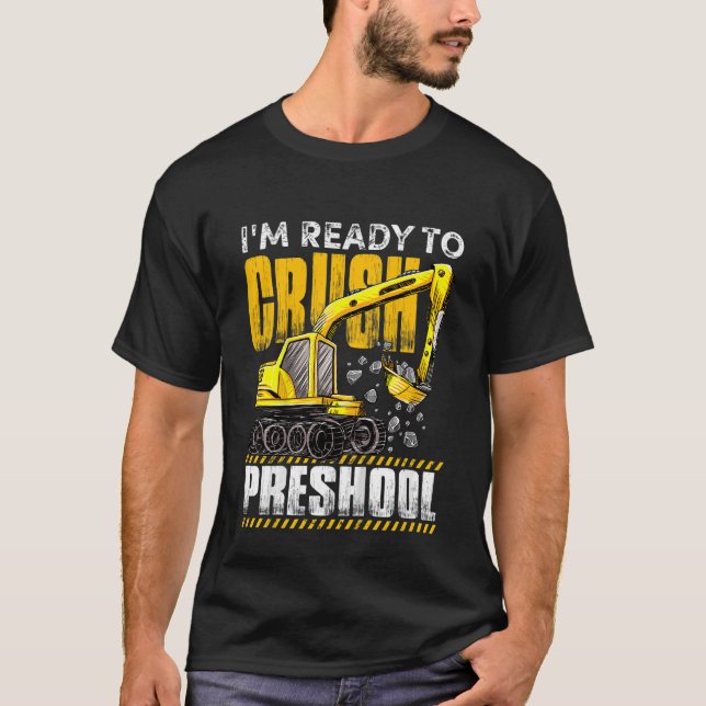 Camiseta Crianças, estou pronto para esmagar a construção d (Frente)