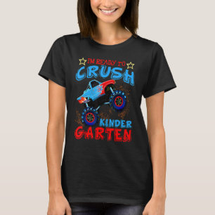 Camiseta Crianças Estou Pronto Para Esmagar Caminhão Monstr