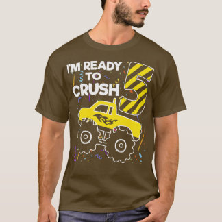 Camiseta Crianças, estou pronto para esmagar o 5 Birthday M