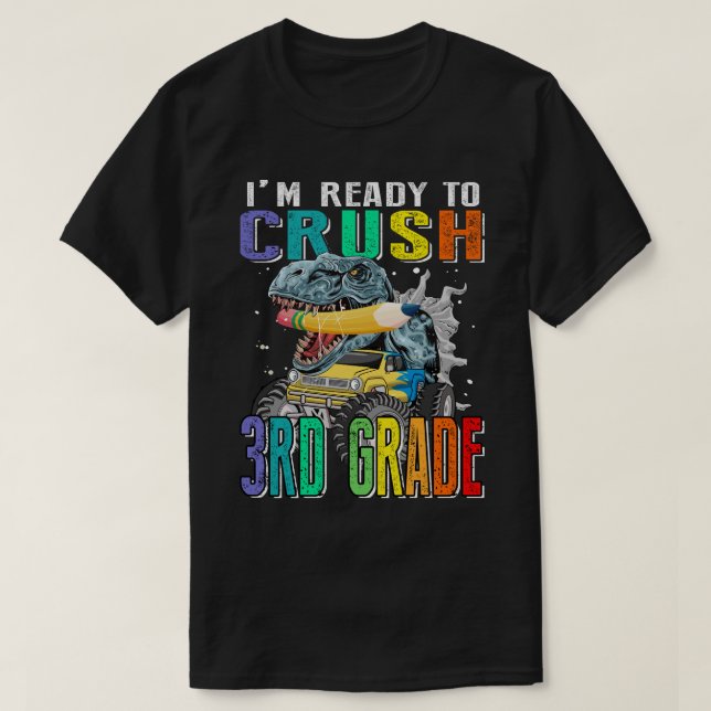 Camiseta Crianças, estou pronto para esmagar o Monster Di. (Frente do Design)